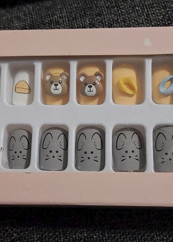 Gri Sevimli Desenli Tırnak Süslemeleri - Görsel 7