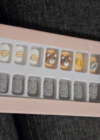 Gri Sevimli Desenli Tırnak Süslemeleri - Görsel 8
