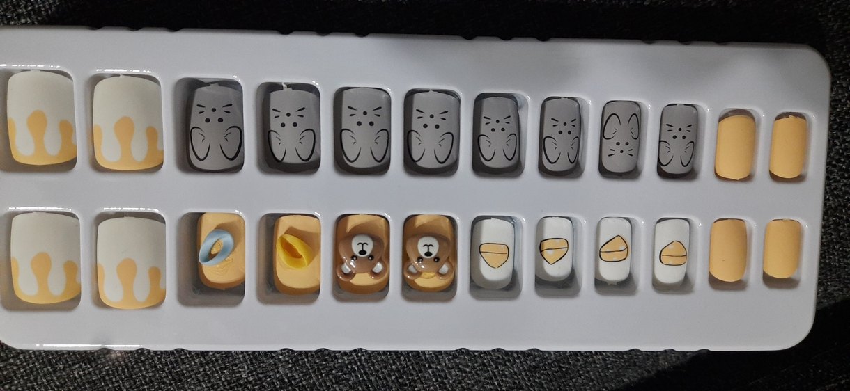 Gri Sevimli Desenli Tırnak Süslemeleri - Görsel 4