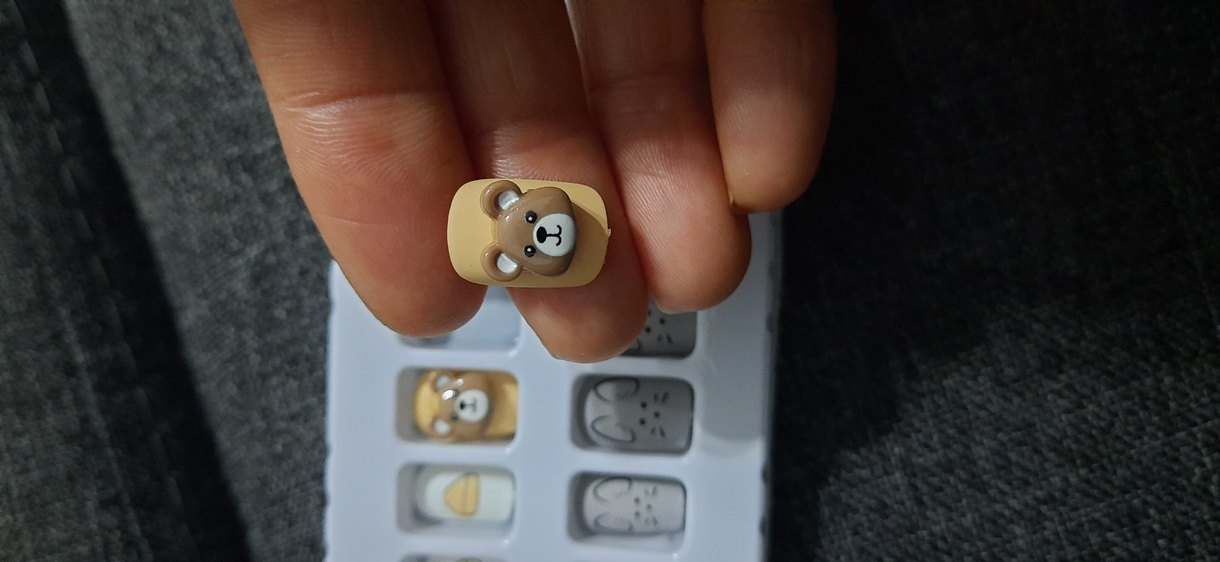 Gri Sevimli Desenli Tırnak Süslemeleri - Görsel 3