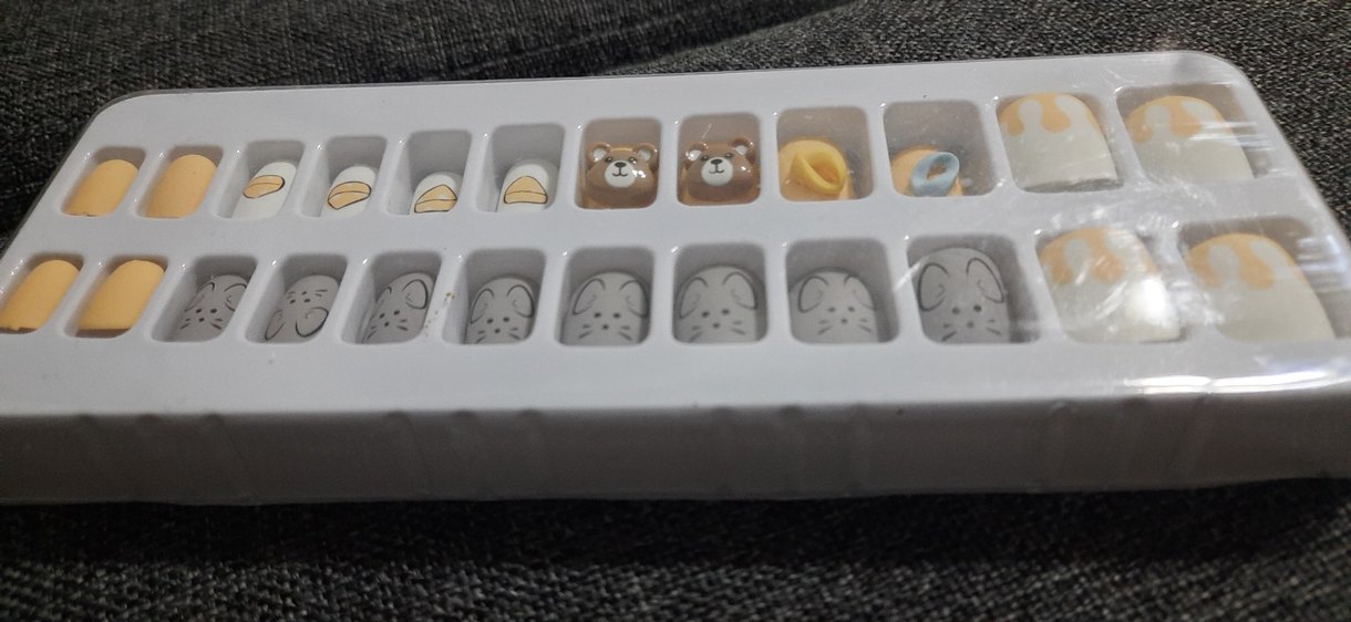 Gri Sevimli Desenli Tırnak Süslemeleri - Görsel 5