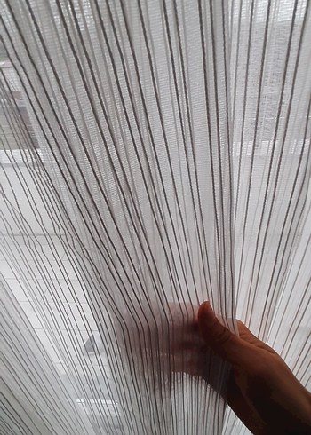 Beyaz Modern Tül Perde - Görsel 9