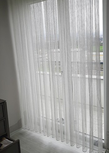 Beyaz Modern Tül Perde - Görsel 7