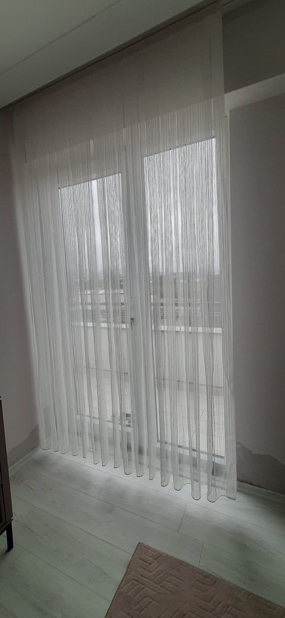 Beyaz Modern Tül Perde - Görsel 2