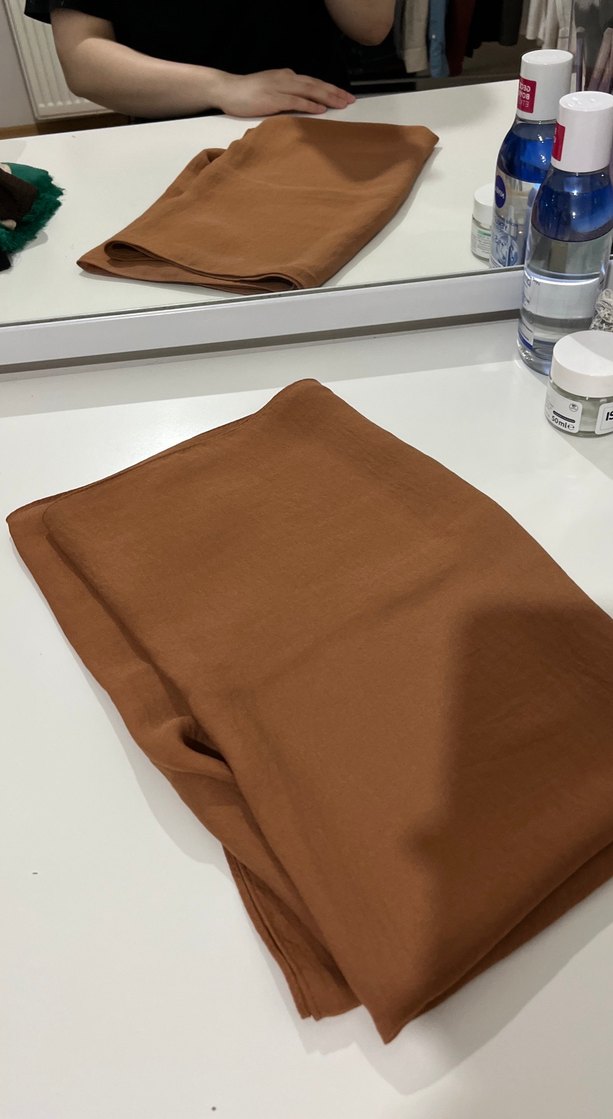 Kadın Kahverengi şal - Görsel 2