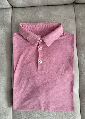 Düğmeli Pembe Kısa Kollu Polo Tişört