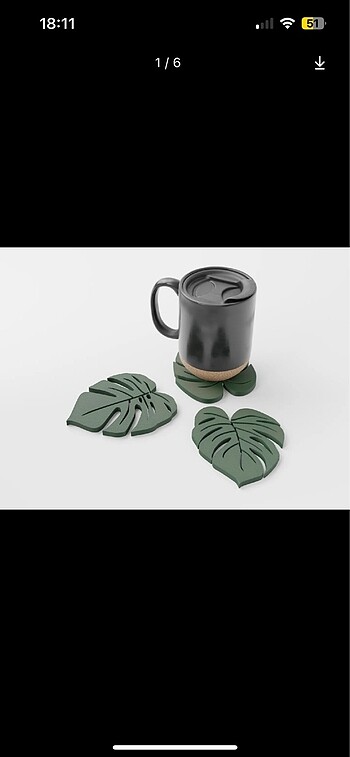 Karaca Monstera Yaprak Bardak Altlıkları!