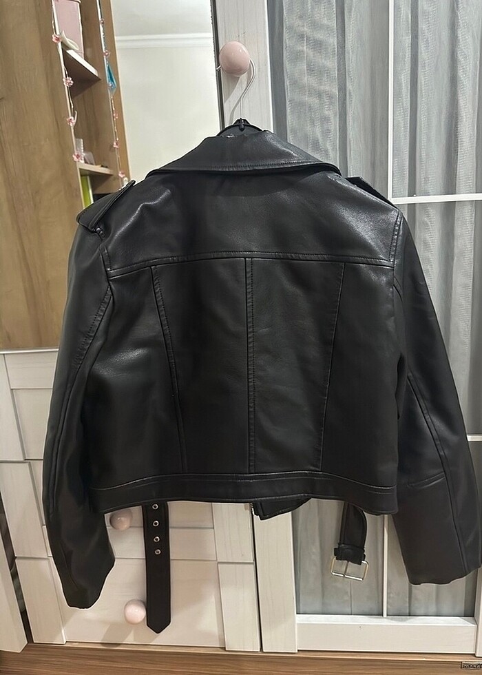 Stradivarius Deri ceket - Görsel 2