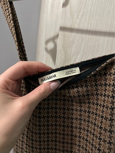 s Beden Pull bear ekose elbise