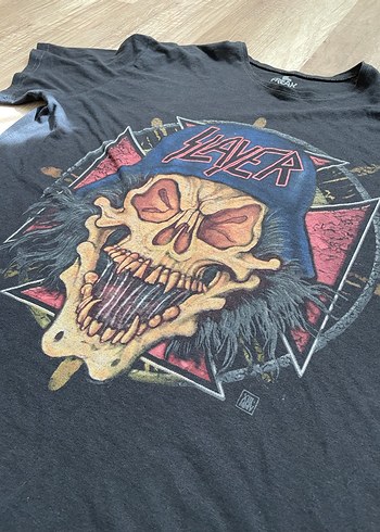 Siyah Baskılı Slayer Tişört - Görsel 3