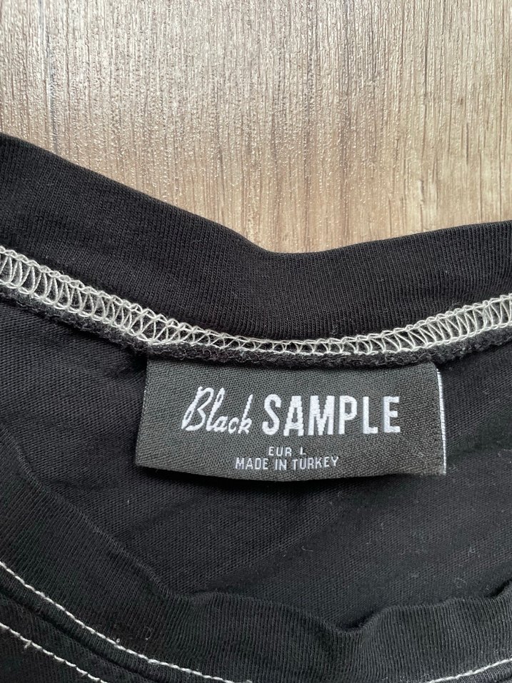 Siyah Keten Erkek Tişört - Rahat Kesim - Görsel 3