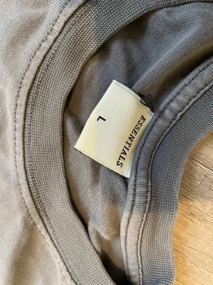 Gri Erkek Kısa Kollu Pamuklu Tişört - Görsel 3