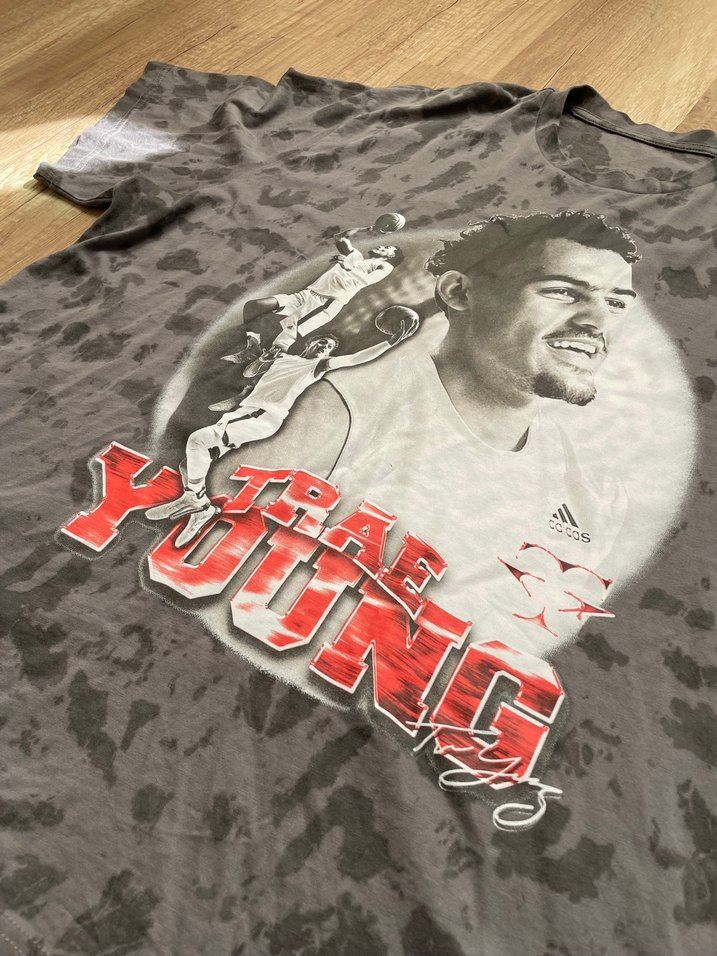 Gri Baskılı Erkek Tişört Loose Fit - Görsel 3