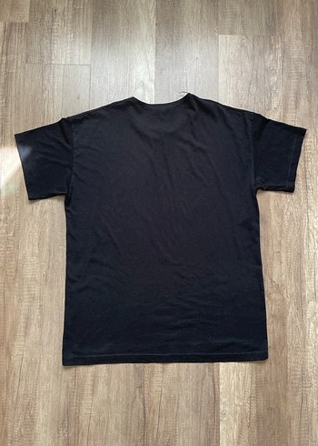 Siyah Baskılı Oversize Erkek Tişört - Görsel 2