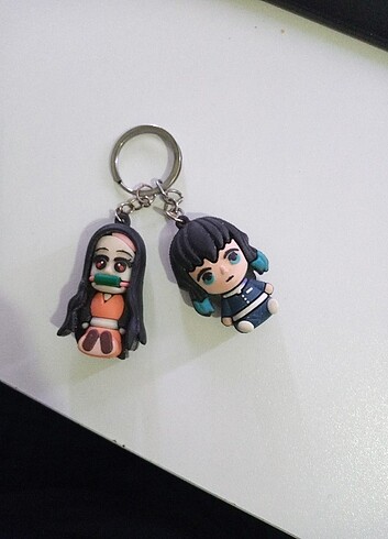 Demon slayer Nezuko ve Muichiro Mini anahtarlık figür 