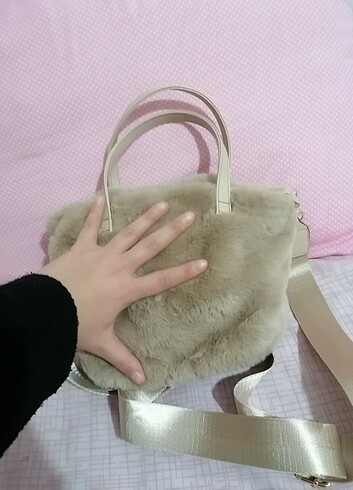  Beden camel Renk Peluş çanta