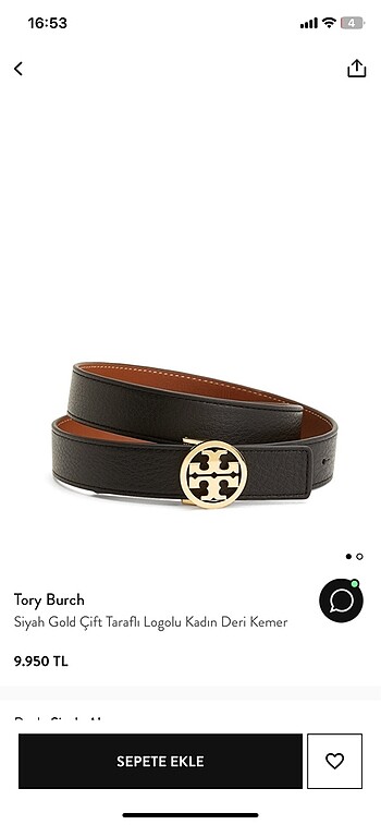 2 renkli tory burch kemer