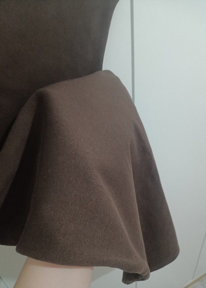 Zara kahverengi elbise midi - Görsel 3