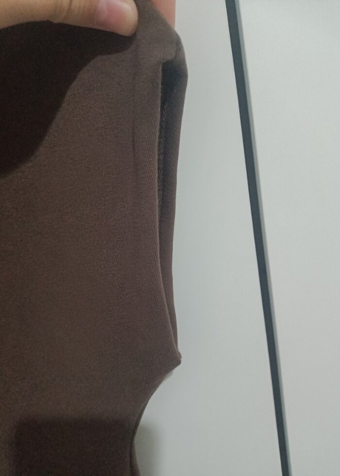 Zara kahverengi elbise midi - Görsel 4