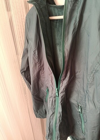 Yesil çift taraflı yagmurluk - Görsel 3