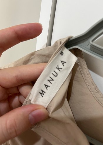 Manuka poplin camel Elbisesi - Görsel 3