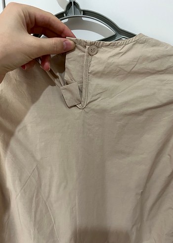 Manuka poplin camel Elbisesi - Görsel 7