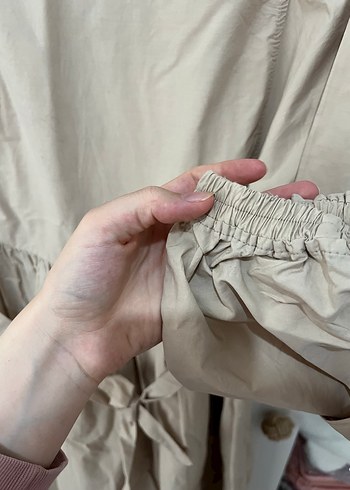 Manuka poplin camel Elbisesi - Görsel 4