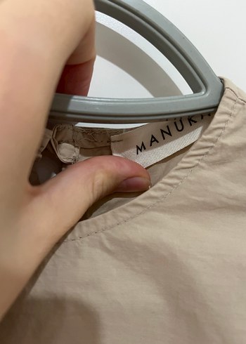 Manuka poplin camel Elbisesi - Görsel 5