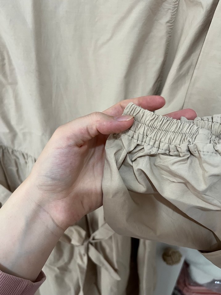 Manuka poplin camel Elbisesi - Görsel 4