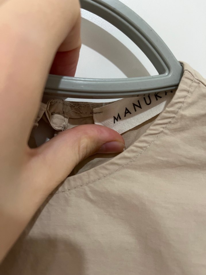 Manuka poplin camel Elbisesi - Görsel 5