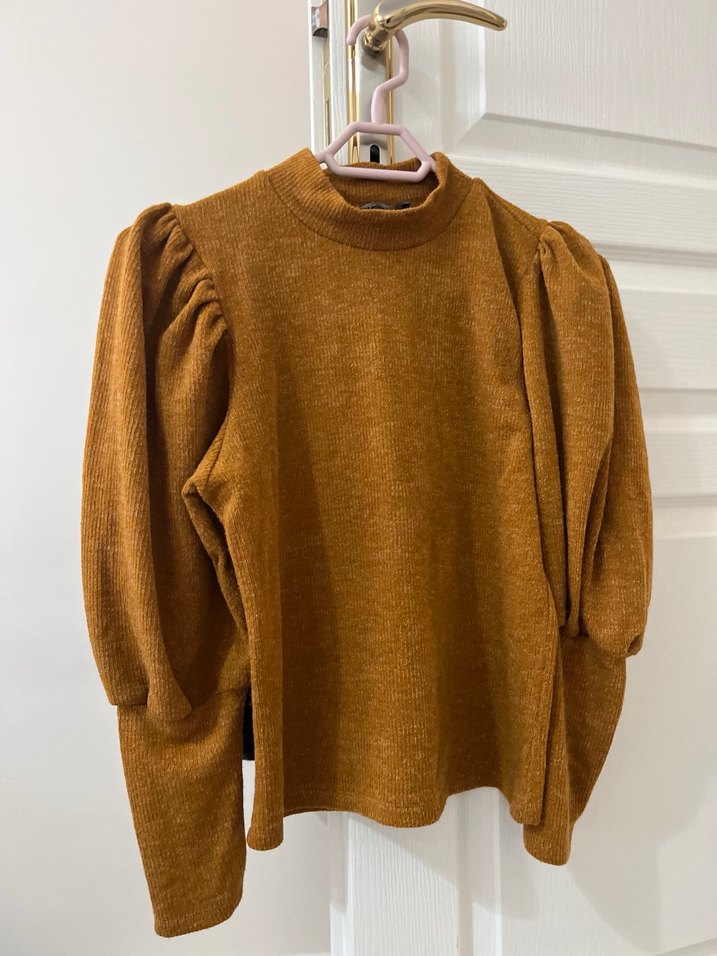 Balon kol şık kazak - Görsel 2