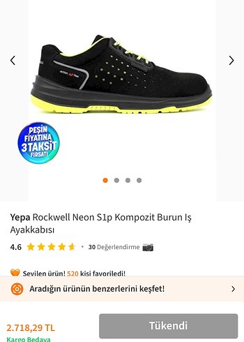 Rockwell Neon Siyah Erkek İş Ayakkabısı - Görsel 2