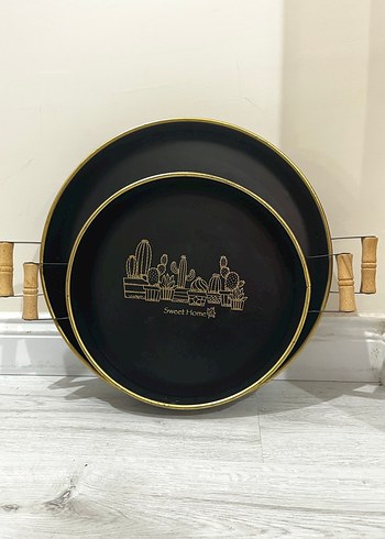 Metal tepsi 2li - Görsel 2