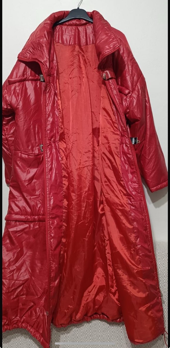 Kırmızı 52 beden mont - Görsel 3