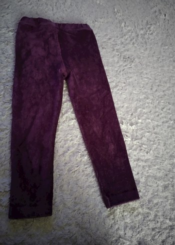 Mor Kadife Kız Tayt - Görsel 2