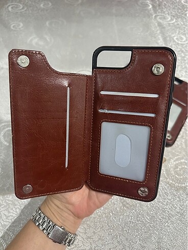 I Phone cüzdanlı deri kılıf