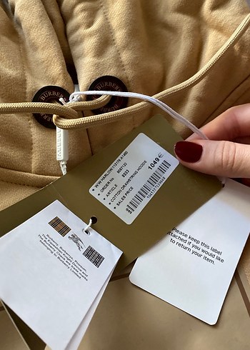 Burberry Burberry Kapüşonlu Kahverengi Kadın Sweatshirt