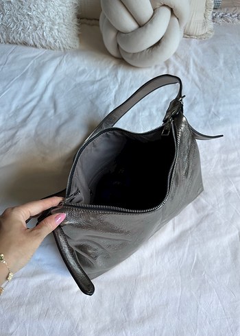 Stradivarius Gri Deri Kadın Omuz Çantası