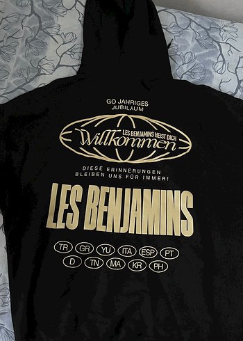 Les Benjamins 60 Yil Siyah Kapusonlu Sweatshirt