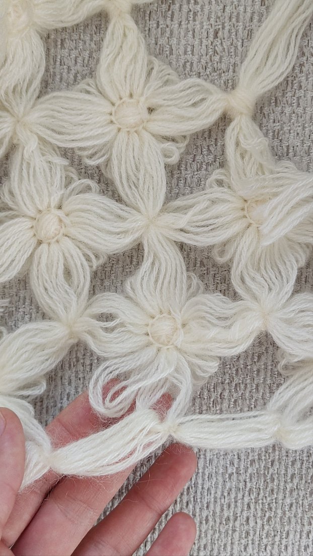 Dantel Detaylı Bohem Örgü Kadın  Omuz Şal - Görsel 3