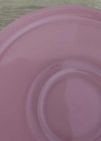 Pembe Kalp Desenli Çay Bardağı ve Tabak Seti - Görsel 5