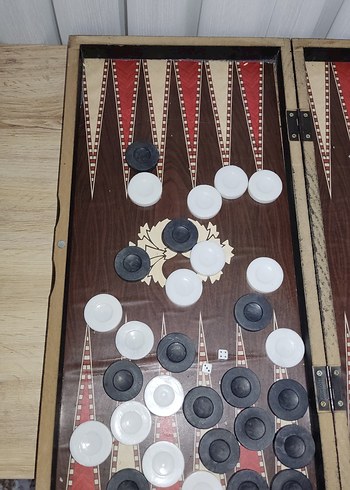 Kahverengi Ahşap Tavla Takımı - Görsel 2