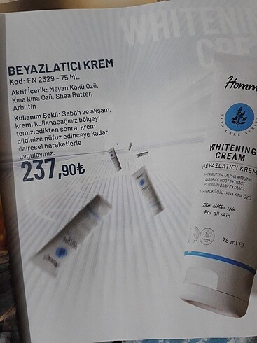 Beyazlatıcı krem