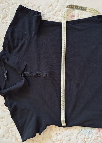 xxl Beden Kadın Siyah Polo Yaka Tişört