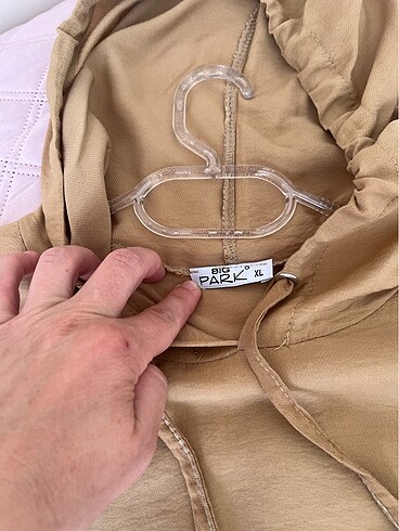 xl Beden camel Renk Kapşonlu bayan tunik XL bej