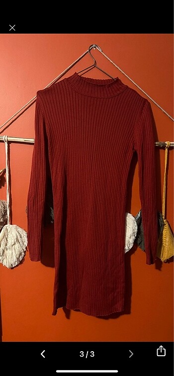 Bordo elbise