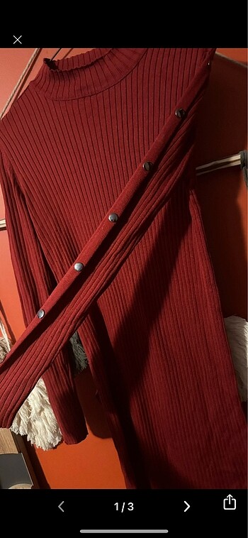 Bordo elbise