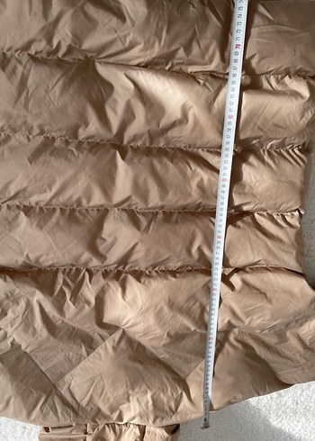 Bej Kapüşonlu Kadın Kışlık şişme yorgan mont - Görsel 4
