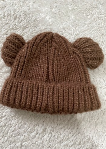 Defecto kahverengi bere şapka yünlü çoçuk - Görsel 3