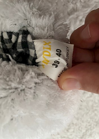 Kızlar için Gri Peluş Sıcak Ev Terliği - Görsel 6